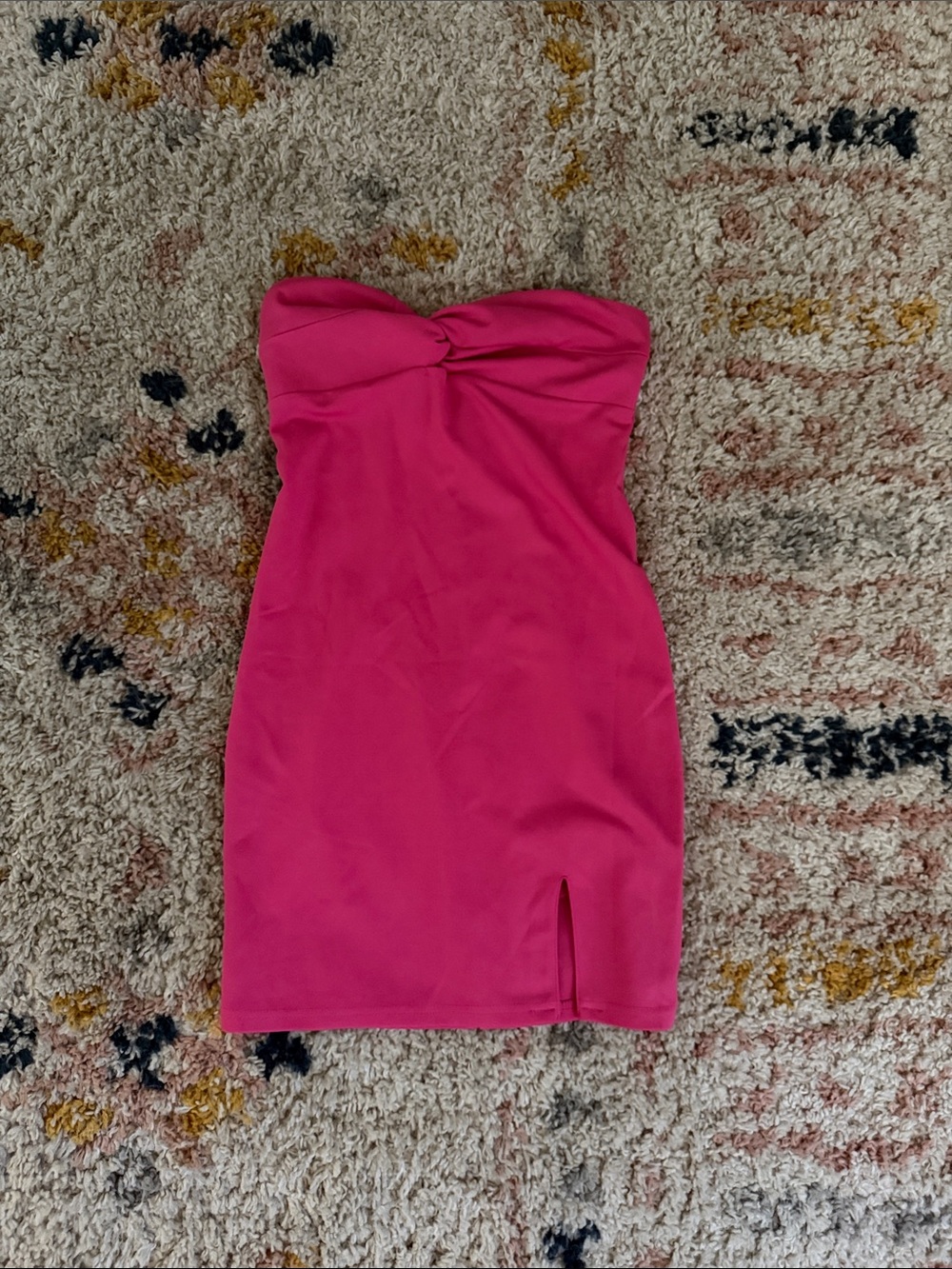 Strapless Fuchsia Bodycon Dress